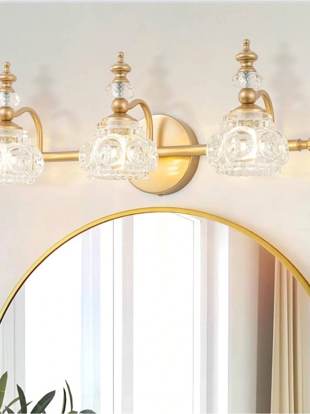 Bathroom Vanity Light Fixtures, Farmhouse Vintage Wall Sconce Lighting with G...